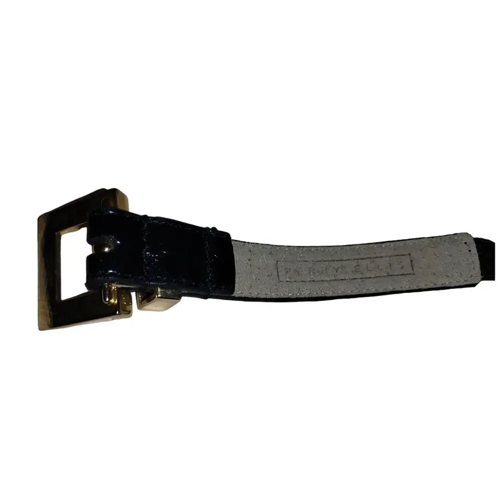 Perry Ellis Black Belt with Gold buckles and links stretchy